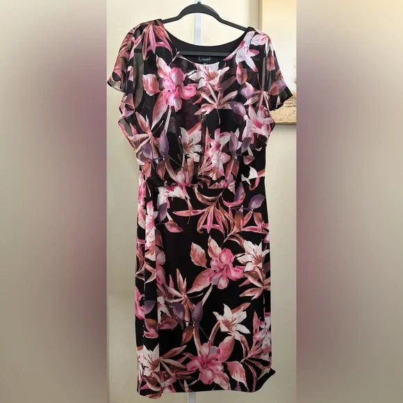 Connected Apparel Floral Print Dress-Size 16 - Picture 12 of 13